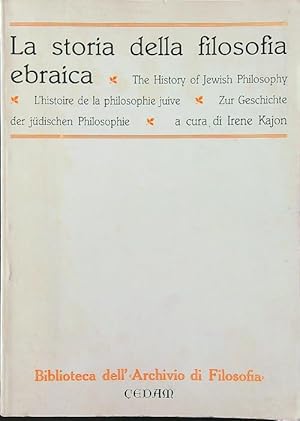 Immagine del venditore per La storia della filosofia ebraica venduto da Miliardi di Parole