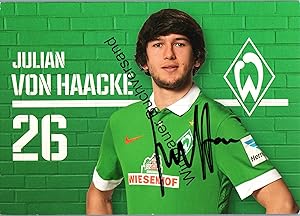 Bild des Verkufers fr Original Autogramm Julian von Haacke Werder Bremen /// Autogramm Autograph signiert signed signee Saison 2014 / 2015 zum Verkauf von Antiquariat im Kaiserviertel | Wimbauer Buchversand