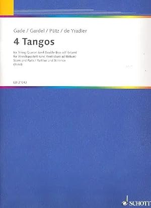 Bild des Verkufers fr 4 Tangos | Streichquartett (und Kontrabass ad libitum). Partitur und Stimmen. zum Verkauf von preigu
