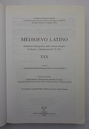 Seller image for MEDIOEVO LATINO. Volume XXX. Bollettino bibliografico della cultura europea da Boezio a Erasmo (secoli VI-XV). for sale by Libreria BACBUC - Studio bibliografico