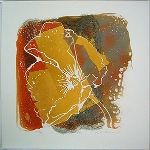 Seller image for Poppy (State 11) "Gold" (SIGNED by Robert Kushner: a Limited Ed. Lithograph) for sale by DR Fine Arts