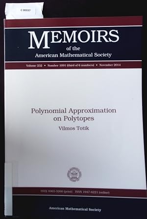 Bild des Verkufers fr Polynomial approximation on polytopes. Memoirs of the American Mathematical Society; 1091 = Vol. 232,3. zum Verkauf von Antiquariat Bookfarm