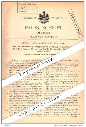 Bild des Verk�ufers f�r Original Patent - A. Samarajew in Eller / Sadowoje , 1905 , Me�vorrichtung f�r B�ume , Russland , Ellusch�nen , Nesterow zum Verkauf von pit2fast