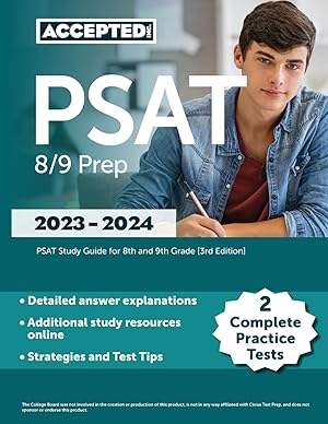 Imagen del vendedor de PSAT 8/9 Prep 2023-2024: 2 Complete Practice Tests, PSAT Study Guide for 8th and 9th Grade [3rd Edition] a la venta por Goodbooks Company