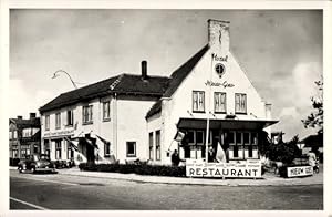 Seller image for Ansichtskarte / Postkarte Goes Zeeland Niederlande, Hotel Nieuw- Restaurant, Spezialit�t Zeeuwse Oesters, Kreeft for sale by akpool.de - akpool GmbH