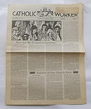 Seller image for The Catholic Worker (Vol. LXIII No. 6 - October-November 1996) - Organ of the Catholic Worker Movement (Newspaper) for sale by Bloomsbury Books