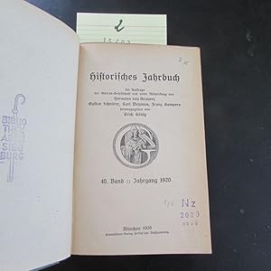 Immagine del venditore per Historisches Jahrbuch - 40. Band (Im Auftrag der G�rres-Gesellschaft herausgegeben) venduto da Bookstore-Online