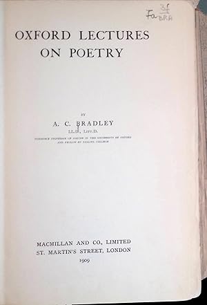 Immagine del venditore per Oxford Lectures on Poetry venduto da books4less (Versandantiquariat Petra Gros GmbH & Co. KG)