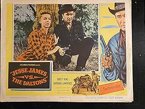 Immagine del venditore per Jesse James vs. The Daltons Lobby Card 1953 Brett King & Barbara Lawrence! venduto da AcornBooksNH