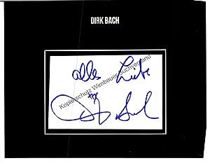 Bild des Verkufers fr Original Autogramm Dirk Bach (1961-2012) /// Autograph signiert signed signee zum Verkauf von Antiquariat im Kaiserviertel | Wimbauer Buchversand