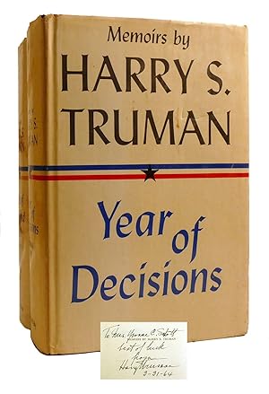 MEMOIRS OF HARRY S. TRUMAN 2 VOLUME SET Year of Decisions, Years of Trial and Hope 1946-1952 Signed