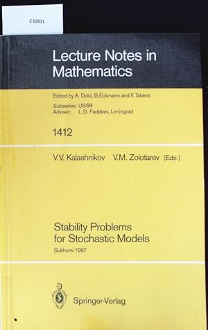 Bild des Verkufers fr Stability Problems for Stochastic Models. Proceedings of the 11th International Seminar held in Sukhumi (Abkhazian Autonomous Republic) USSR Sept. 25-Oct. 1 1987. zum Verkauf von Antiquariat Bookfarm