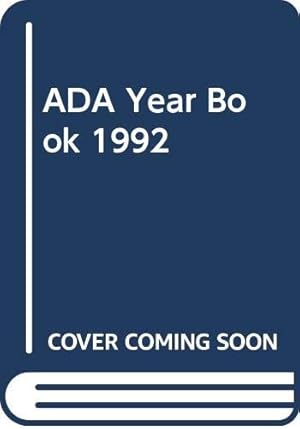 Bild des Verk�ufers f�r Ada Yearbook 1992 zum Verkauf von WeBuyBooks