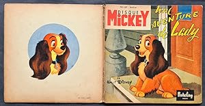 Imagen del vendedor de Disque Mickey de Walt Disney, 45 Tours : Une Aventure de Lady. a la venta por Librairie Victor Sevilla