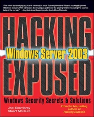 Bild des Verkufers fr Windows Server 2003 (Hacking Exposed) zum Verkauf von ZBK Books