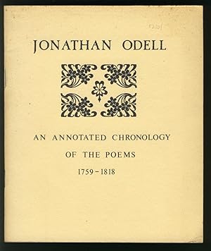 Seller image for JONATHAN ODELL, An Annotated Chronology of the Poems 1759-1818 for sale by Alphabet Bookshop (ABAC/ILAB)