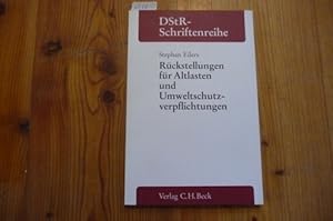 Bild des Verk�ufers f�r R�ckstellungen f�r Altlasten und Umweltschutzverpflichtungen zum Verkauf von Gebrauchtb�cherlogistik  H.J. Lauterbach