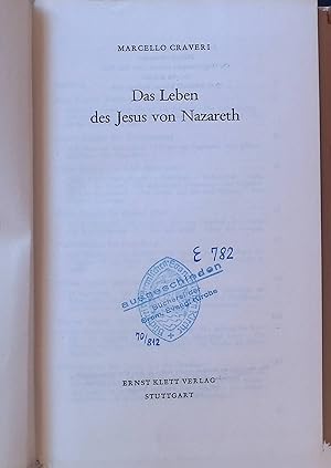 Seller image for Das Leben des Jesus von Nazareth. for sale by books4less (Versandantiquariat Petra Gros GmbH & Co. KG)