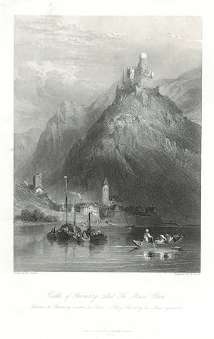 Seller image for WELLMICH. Blick �ber den Flu� auf Ort und Ruine Thurmberg. for sale by Peter Bierl Buch- & Kunstantiquariat Inh.: Andrea Bierl