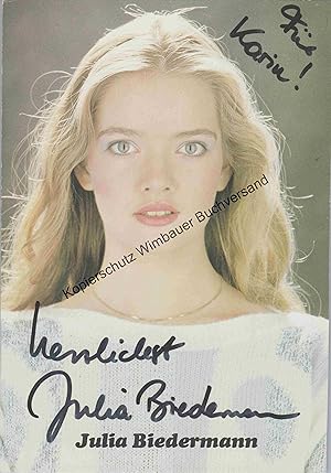 Bild des Verkufers fr Original Autogramm Julia Biedermann /// Autograph signiert signed signee zum Verkauf von Antiquariat im Kaiserviertel | Wimbauer Buchversand