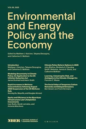 Imagen del vendedor de Environmental and Energy Policy and the Economy a la venta por GreatBookPrices