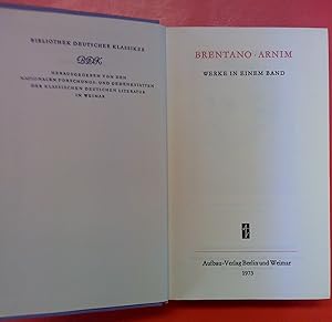 Bild des Verk�ufers f�r (Clemens) Brentano - (Achim von) Arnim - Werke in einem Band - 1. Auflage zum Verkauf von biblion2