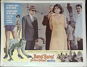 Immagine del venditore per Bang! Bang! You're Dead! Lot of Six Lobby Cards #6 1966 Senta Berger! venduto da AcornBooksNH