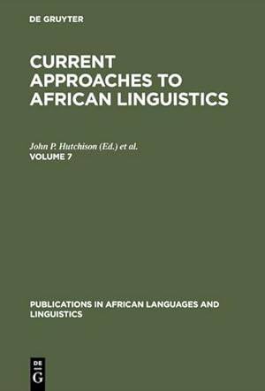 Immagine del venditore per Current Approaches to African Linguistics. Vol 7 venduto da buchversandmimpf2000