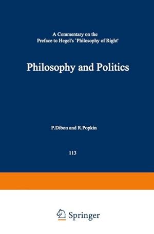 Immagine del venditore per Philosophy and Politics venduto da buchversandmimpf2000