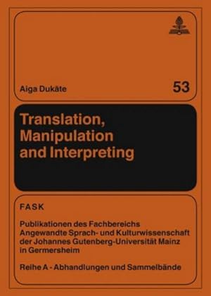 Seller image for Translation, Manipulation and Interpreting for sale by buchversandmimpf2000