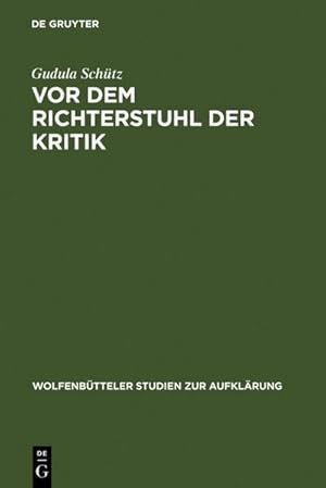 Immagine del venditore per Vor dem Richterstuhl der Kritik venduto da buchversandmimpf2000