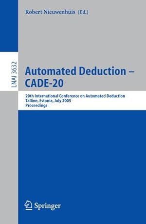 Bild des Verkufers fr Automated Deduction - CADE-20 zum Verkauf von buchversandmimpf2000