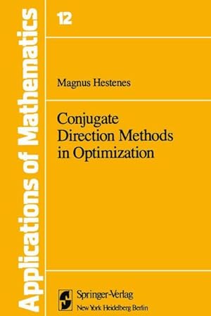 Bild des Verkufers fr Conjugate Direction Methods in Optimization zum Verkauf von buchversandmimpf2000