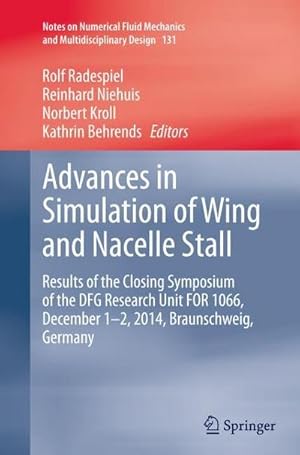 Immagine del venditore per Advances in Simulation of Wing and Nacelle Stall venduto da buchversandmimpf2000