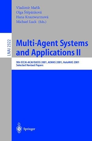 Bild des Verkufers fr Multi-Agent-Systems and Applications II zum Verkauf von buchversandmimpf2000