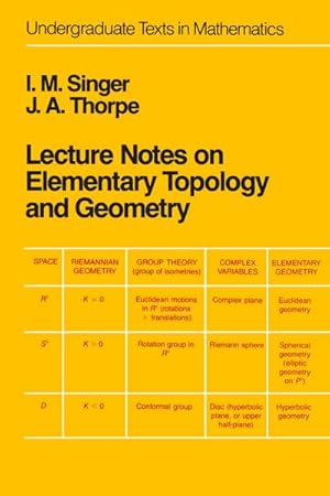 Bild des Verkufers fr Lecture Notes on Elementary Topology and Geometry zum Verkauf von buchversandmimpf2000
