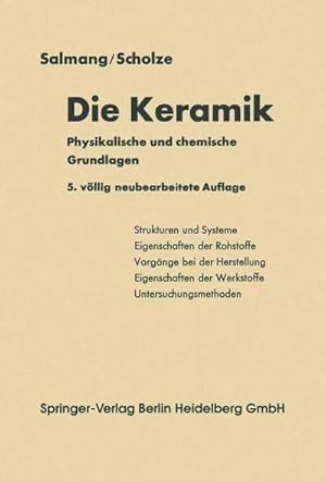 Bild des Verk�ufers f�r Die physikalischen und chemischen Grundlagen der Keramik zum Verkauf von buchversandmimpf2000