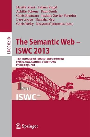 Bild des Verkufers fr The Semantic Web - ISWC 2013 zum Verkauf von buchversandmimpf2000