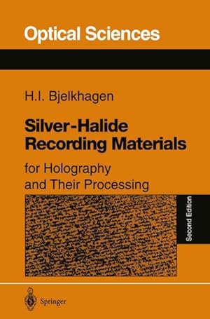 Bild des Verk�ufers f�r Silver-Halide Recording Materials zum Verkauf von buchversandmimpf2000