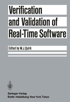 Bild des Verkufers fr Verification and Validation of Real-Time Software zum Verkauf von buchversandmimpf2000
