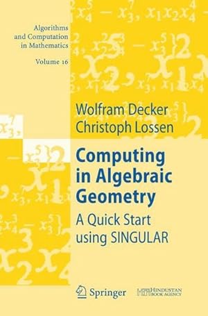 Immagine del venditore per Computing in Algebraic Geometry venduto da buchversandmimpf2000