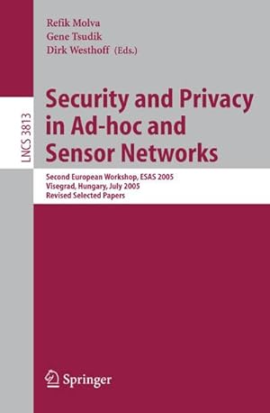 Immagine del venditore per Security and Privacy in Ad-hoc and Sensor Networks venduto da buchversandmimpf2000