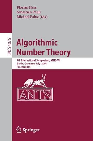 Bild des Verkufers fr Algorithmic Number Theory zum Verkauf von buchversandmimpf2000