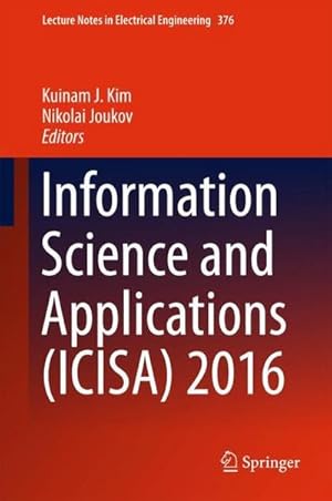 Imagen del vendedor de Information Science and Applications (ICISA) 2016 a la venta por buchversandmimpf2000
