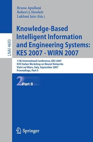 Bild des Verkufers fr Knowledge-Based Intelligent Information and Engineering Systems zum Verkauf von buchversandmimpf2000