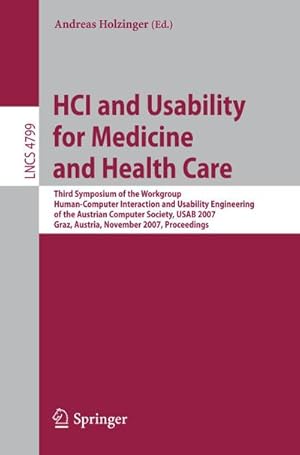 Immagine del venditore per HCI and Usability for Medicine and Health Care venduto da buchversandmimpf2000
