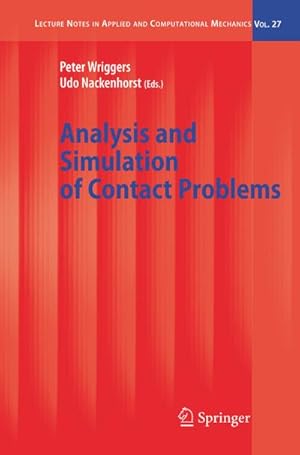 Immagine del venditore per Analysis and Simulation of Contact Problems venduto da buchversandmimpf2000