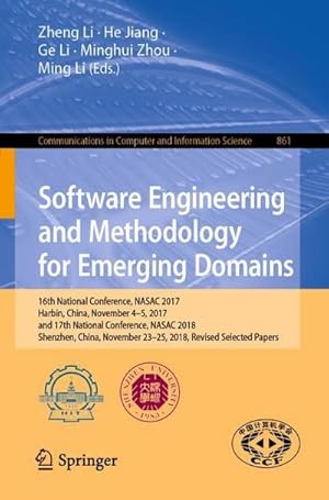 Bild des Verkufers fr Software Engineering and Methodology for Emerging Domains zum Verkauf von buchversandmimpf2000