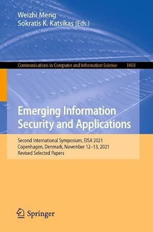 Bild des Verkufers fr Emerging Information Security and Applications zum Verkauf von buchversandmimpf2000
