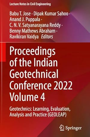 Bild des Verkufers fr Proceedings of the Indian Geotechnical Conference 2022 Volume 4 zum Verkauf von buchversandmimpf2000